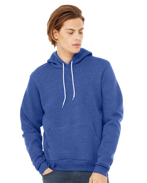 Custom Embroidered  BELLA + CANVAS Sponge Fleece Hoodie 3719 Heather True Royal