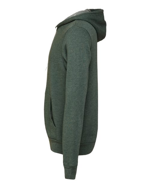 BELLA + CANVAS Sponge Fleece Full-Zip Hoodie 3739 Heather Forest