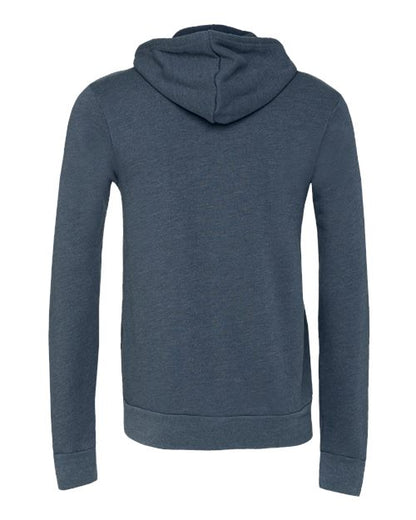BELLA + CANVAS Sponge Fleece Full-Zip Hoodie 3739 Heather Navy