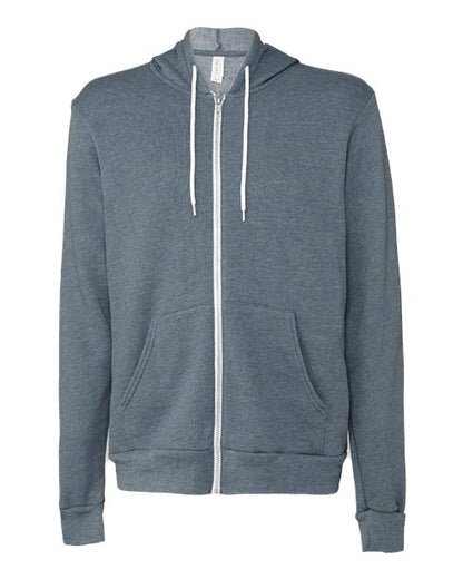 BELLA + CANVAS Sponge Fleece Full-Zip Hoodie 3739 Heather Slate