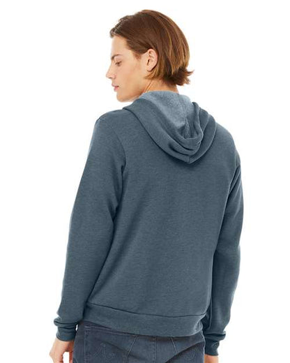 BELLA + CANVAS Sponge Fleece Full-Zip Hoodie 3739 Heather Slate