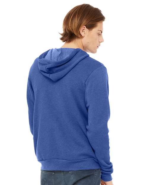 BELLA + CANVAS Sponge Fleece Full-Zip Hoodie 3739 Heather True Royal