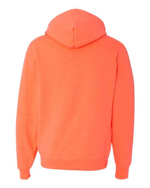 JERZEES NuBlend® Hooded Sweatshirt 996MR Retro Heather Coral Custom Embroidered Business Logo