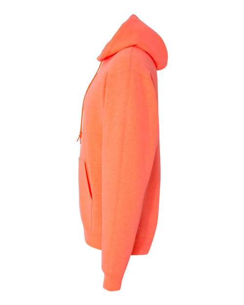 JERZEES NuBlend® Hooded Sweatshirt 996MR Retro Heather Coral Custom Embroidered Business Logo