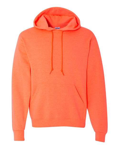 JERZEES NuBlend® Hooded Sweatshirt 996MR Retro Heather Coral Custom Embroidered Business Logo