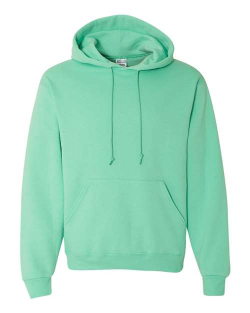 JERZEES NuBlend® Hooded Sweatshirt 996MR Columbia Blue Custom Embroidered Business Logo