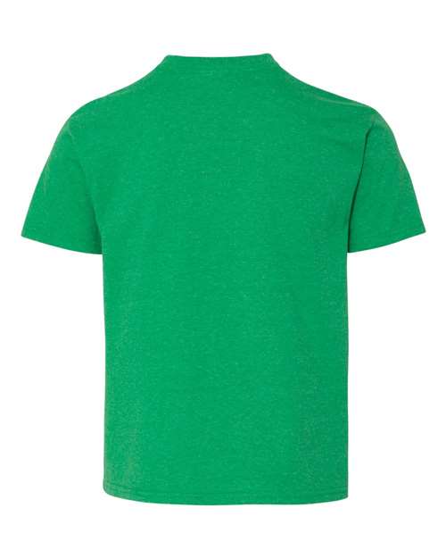 JERZEES Dri-Power® Youth 50/50 T-Shirt 29BR Irish Green Heather Custom Embroidered Business Logo