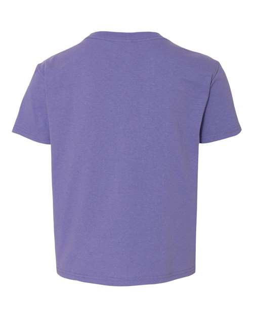 JERZEES Dri-Power® Youth 50/50 T-Shirt 29BR Vintage Heather Red Custom Embroidered Business Logo