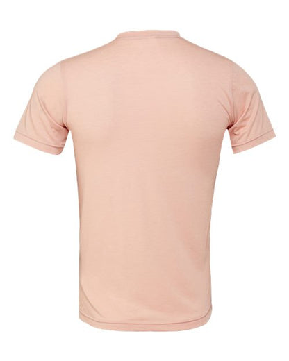 BELLA + CANVAS Triblend Tee 3413 Peach Triblend Custom Embroidered Business Logo