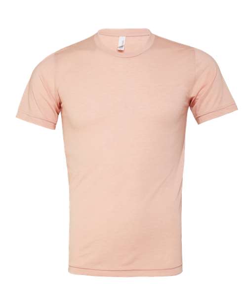 BELLA + CANVAS Triblend Tee 3413 Peach Triblend Custom Embroidered Business Logo