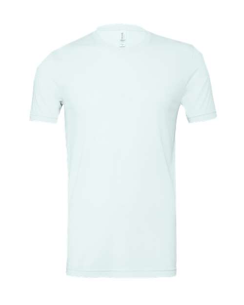 BELLA + CANVAS Triblend Tee 3413 Ice Blue Triblend Custom Embroidered Business Logo