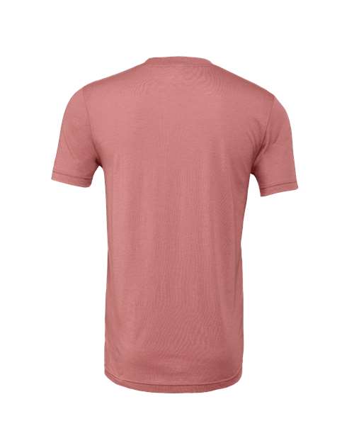 BELLA + CANVAS Triblend Tee 3413 Maroon Triblend Custom Embroidered Business Logo