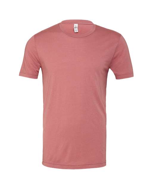 BELLA + CANVAS Triblend Tee 3413 Mauve Triblend Custom Embroidered Business Logo
