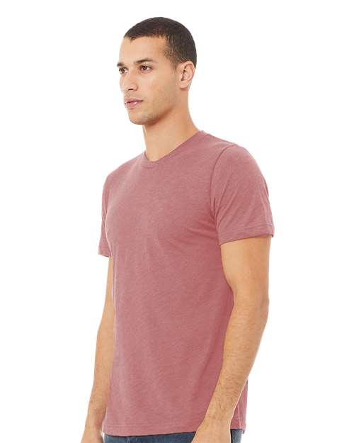 BELLA + CANVAS Triblend Tee 3413 Mauve Triblend Custom Embroidered Business Logo