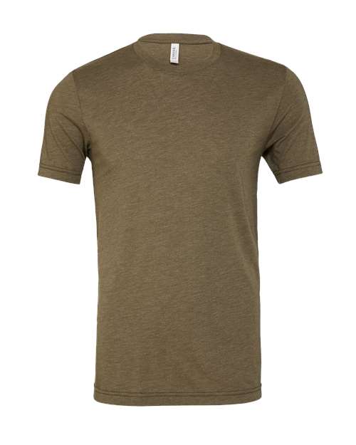 BELLA + CANVAS Triblend Tee 3413 Olive Triblend Custom Embroidered Business Logo