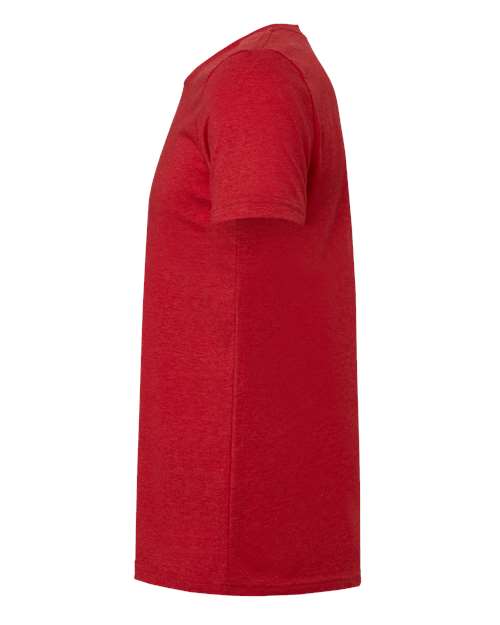 BELLA + CANVAS Triblend Tee 3413 Solid Red Triblend Custom Embroidered Business Logo