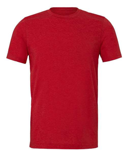 BELLA + CANVAS Triblend Tee 3413 Solid Red Triblend Custom Embroidered Business Logo