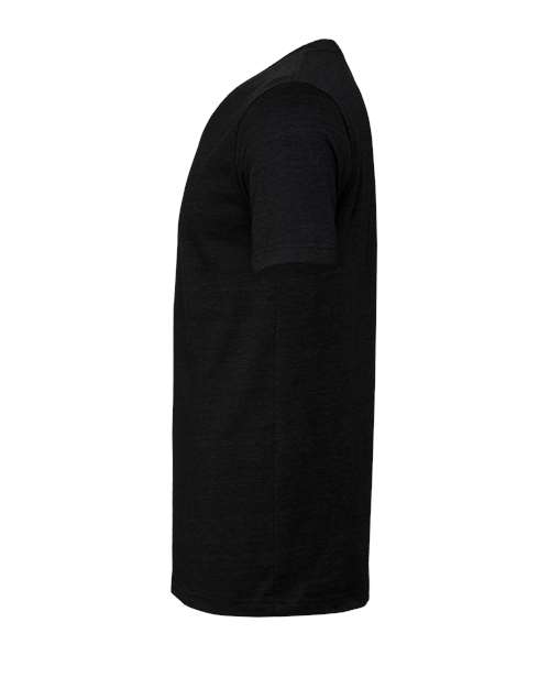 BELLA + CANVAS Triblend Tee 3413 Black Heather Triblend Custom Embroidered Business Logo