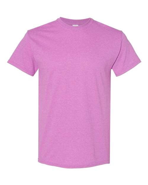 Gildan USA-Made Fine Jersey T-Shirt 5000 Heather Navy Custom Embroidered Business Logo