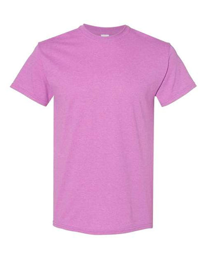 Gildan USA-Made Fine Jersey T-Shirt 5000 Heather Navy Custom Embroidered Business Logo