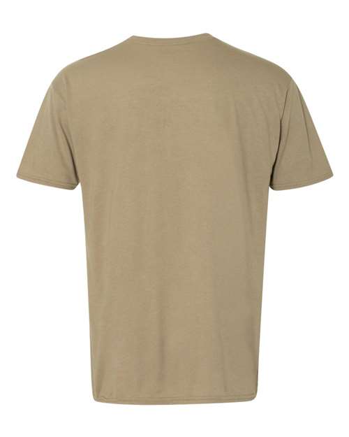 Gildan Performance® T-Shirt 42000 Prairie Dust Custom Embroidered Business Logo