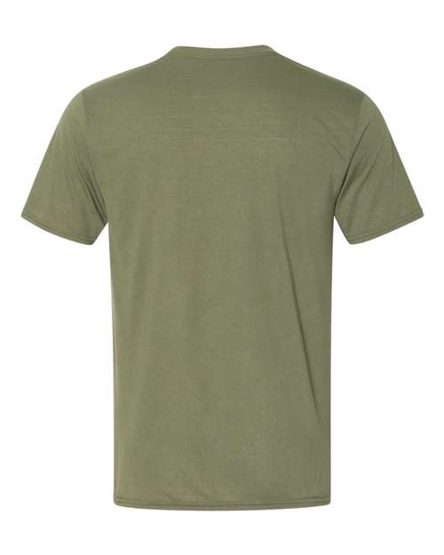 Gildan Performance® T-Shirt 42000 Military Green Custom Embroidered Business Logo