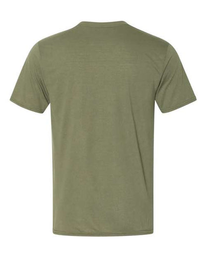 Gildan Performance® T-Shirt 42000 Military Green Custom Embroidered Business Logo