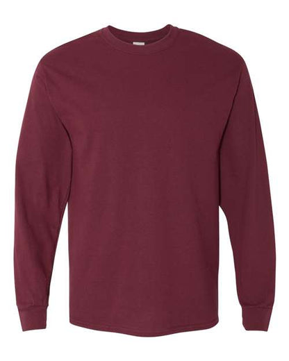 Gildan Heavy Cotton™ Long Sleeve T-Shirt 5400 Light Pink Custom Embroidered Business Logo