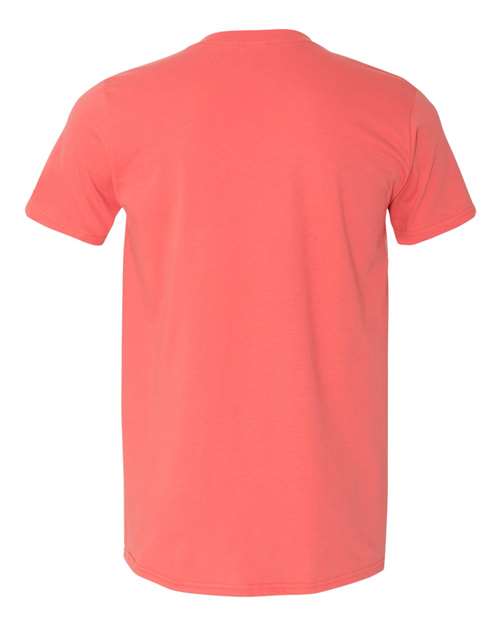 Gildan Softstyle® T-Shirt 64000 Coral Silk Custom Embroidered Business Logo