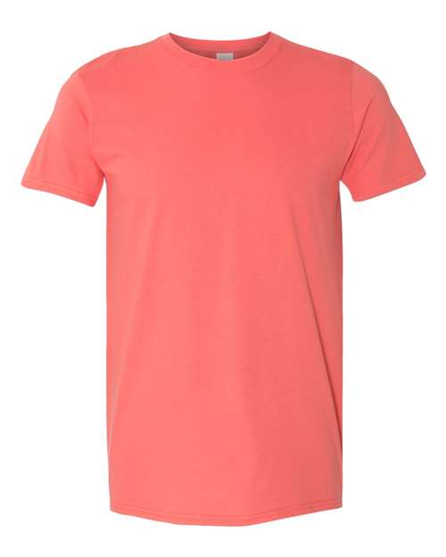 Gildan Softstyle® T-Shirt 64000 Coral Silk Custom Embroidered Business Logo