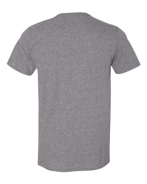 Gildan Softstyle® T-Shirt 64000 Graphite Heather Custom Embroidered Business Logo