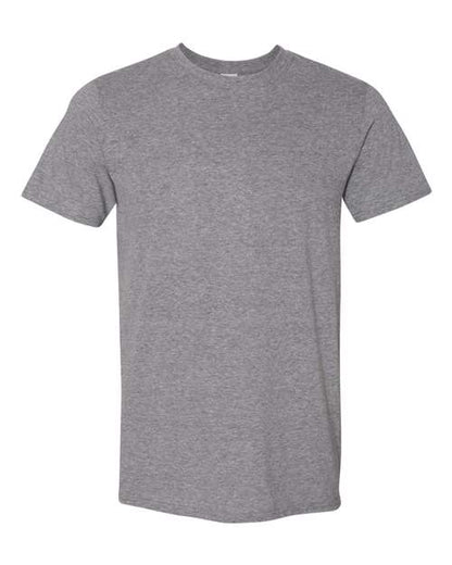 Gildan Softstyle® T-Shirt 64000 Graphite Heather Custom Embroidered Business Logo