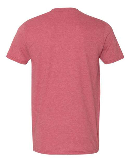 Gildan Softstyle® T-Shirt 64000 Heather Cardinal Red Custom Embroidered Business Logo