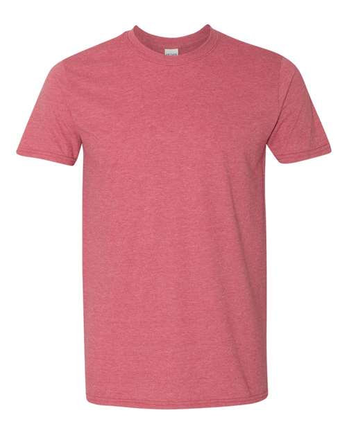 Gildan Softstyle® T-Shirt 64000 Heather Berry Custom Embroidered Business Logo