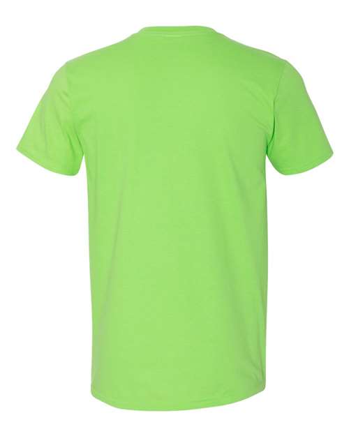 Gildan Softstyle® T-Shirt 64000 Lime Custom Embroidered Business Logo