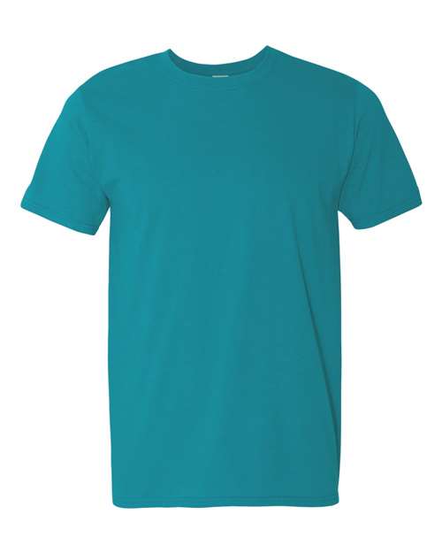 Gildan Softstyle® T-Shirt 64000 Tropical Blue Custom Embroidered Business Logo