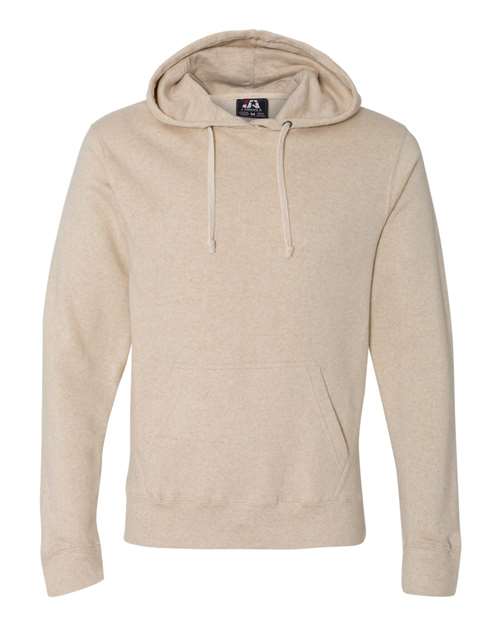 J. America Triblend Fleece Hooded Sweatshirt 8871 Oatmeal Triblend