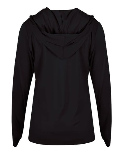 Badger Women's B-Core Long Sleeve Hooded T-Shirt 4165 Black