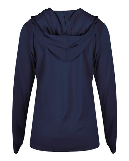 Badger Women's B-Core Long Sleeve Hooded T-Shirt 4165 Navy