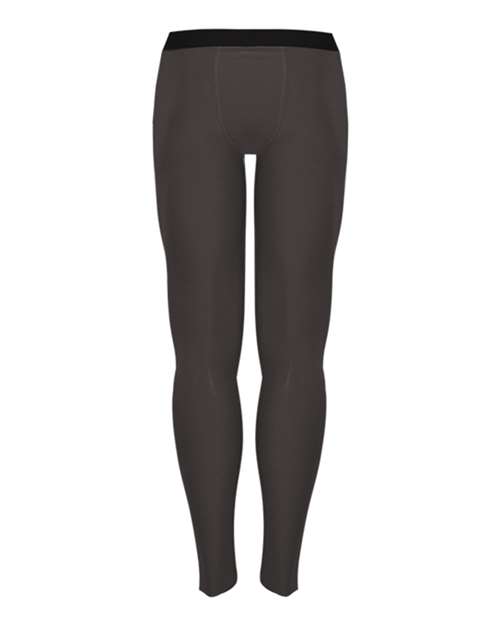 Custom EmbroideredBadger Men's Compression Full-Length Tights 4503 Graphite