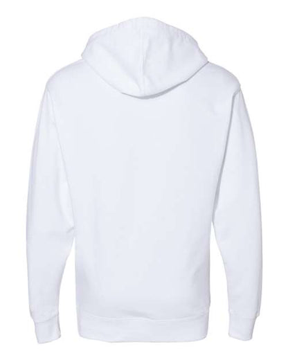 Independent Trading Co. Midweight Hooded Sweatshirt SS4500 White Custom Embroidered Business Logo