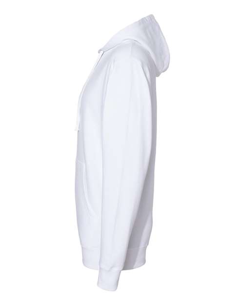 Independent Trading Co. Midweight Hooded Sweatshirt SS4500 White Custom Embroidered Business Logo