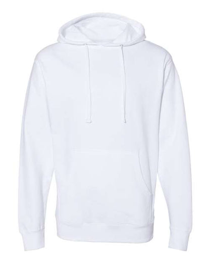 Independent Trading Co. Midweight Hooded Sweatshirt SS4500 White Custom Embroidered Business Logo