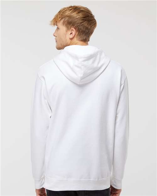 Independent Trading Co. Midweight Hooded Sweatshirt SS4500 White Custom Embroidered Business Logo