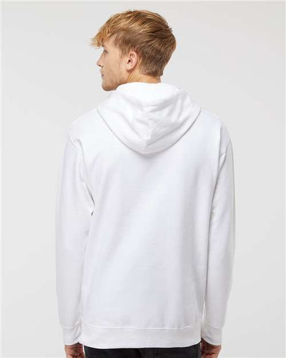 Independent Trading Co. Midweight Hooded Sweatshirt SS4500 White Custom Embroidered Business Logo