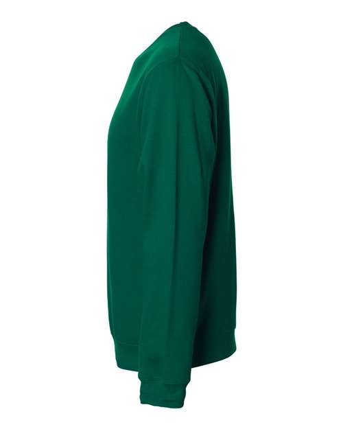 Independent Trading Co. Midweight Crewneck Sweatshirt SS3000 Classic Navy Heather Custom Embroidered Business Logo