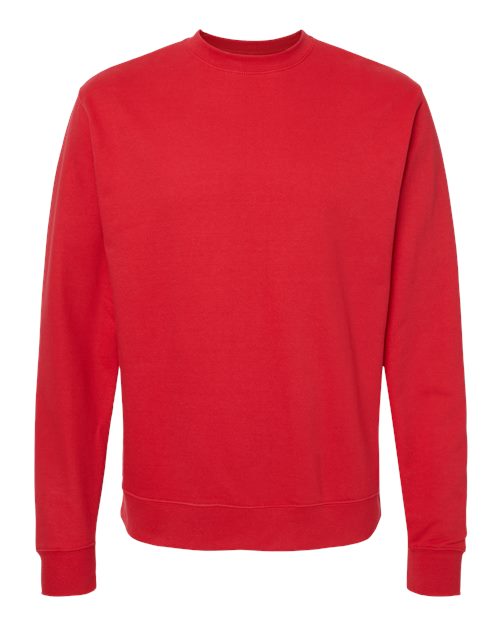 Independent Trading Co. Midweight Crewneck Sweatshirt SS3000 Red Custom Embroidered Business Logo