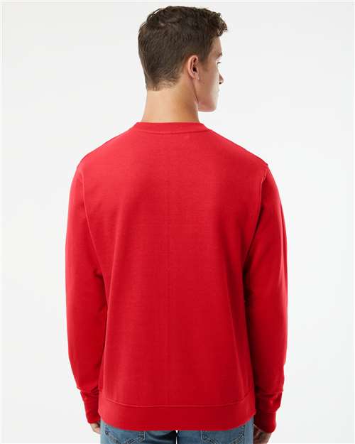 Independent Trading Co. Midweight Crewneck Sweatshirt SS3000 Red Custom Embroidered Business Logo