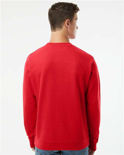 Independent Trading Co. Midweight Crewneck Sweatshirt SS3000 Red Custom Embroidered Business Logo