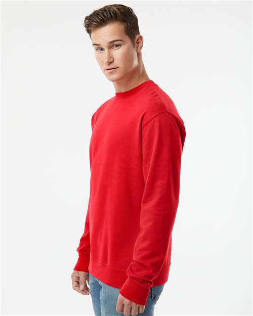 Independent Trading Co. Midweight Crewneck Sweatshirt SS3000 Red Custom Embroidered Business Logo